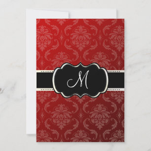 PixDezines Vendome Damask/Red, 5 x 7 Kaart