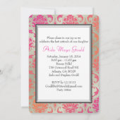 PixDezines Vendome Damask/sherbet Kaart (Achterkant)