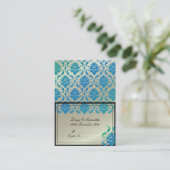 PixDezines Vendome Damask Tent Place Card (mollig) Plaatskaartje (Staand voorkant)