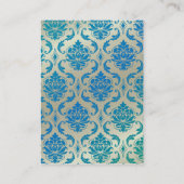 PixDezines Vendome Damask Tent Place Card (mollig) Plaatskaartje (Achterkant)