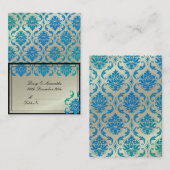 PixDezines Vendome Damask Tent Place Card (mollig) Plaatskaartje (Voorkant / Achterkant)