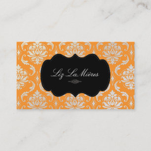 PixDezines Vendome Damask Visitekaartje