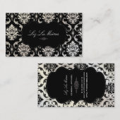 PixDezines Vendome Damask Visitekaartje (Voorkant / Achterkant)