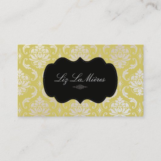 PixDezines Vendome Damask Visitekaartje (Voorkant)