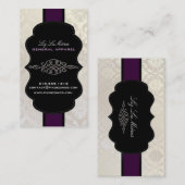 PixDezines Vendome Damask Visitekaartje (Voorkant / Achterkant)