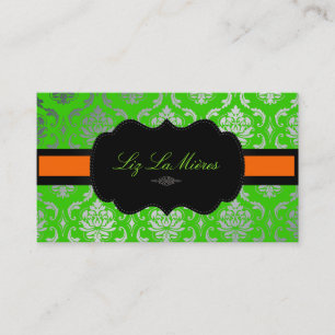 PixDezines Vendome Damask Visitekaartje