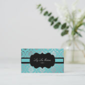 PixDezines Vendome Damask Visitekaartje (Staand voorkant)
