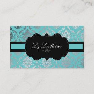 PixDezines Vendome Damask Visitekaartje