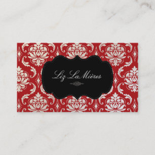 PixDezines Vendome Damask Visitekaartje