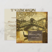 PixDezines  Venezia, Rialto Bridge/Swirls Kaart (Voorkant / Achterkant)