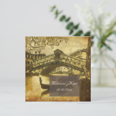 PixDezines  Venezia, Rialto Bridge/Swirls Kaart (Staand voorkant)