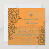 PixDezines Venezia-trouwuitnodigingen/gondolas Kaart (Achterkant)