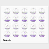 PixDezines verblind/faux folie/silver/stripe/mitzv Ronde Sticker (Vel)