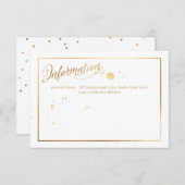 PixDezines verblind/Faux Gold-informatie Informatiekaartje (Voorkant / Achterkant)