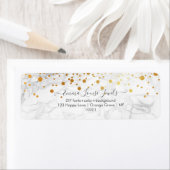 PixDezines verblind faux goud confetti marmer Etiket (Insitu)