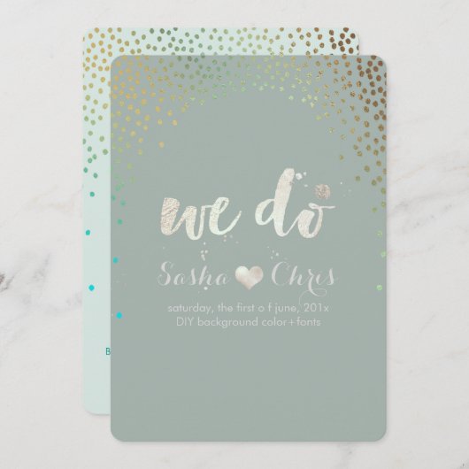 PixDezines verblind/faux goud spikkels/doe-het-zel Kaart (Voorkant / Achterkant)