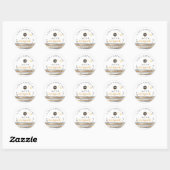 PixDezines verblind/faux goud/zilver/streep/mitswa Ronde Sticker (Vel)