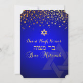 PixDezines verblind goud/Bar Mitswa/koninklijk bla Kaart (Voorkant)