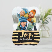 PixDezines verblind goud/vakantiekaarten Feestdagenkaart (Staand voorkant)