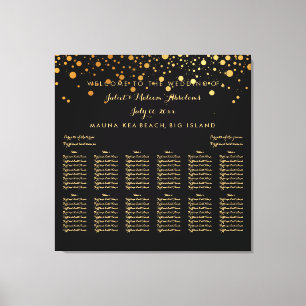 PixDezines verblind gouden/bruiloft zitgrafiek Canvas Afdruk