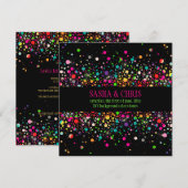 PixDezines verblind/neonspikkels/wintersoiree Kaart (Voorkant / Achterkant)