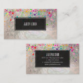 PixDezines verblind/regenboog/faux zilver Visitekaartje (Voorkant / Achterkant)