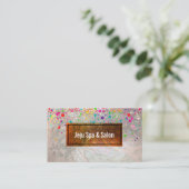 PixDezines verblind/regenboog/faux zilver Visitekaartje (Staand voorkant)