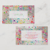 PixDezines verblind/regenboog/faux zilver Visitekaartje (Voorkant / Achterkant)