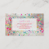 PixDezines verblind/regenboog/faux zilver Visitekaartje (Achterkant)