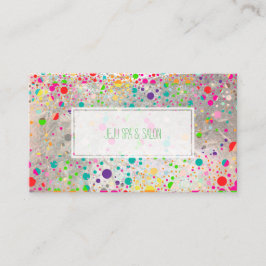 PixDezines verblind/regenboog/faux zilver Visitekaartje