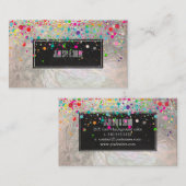 PixDezines verblind/regenboog/faux zilver Visitekaartje (Voorkant / Achterkant)