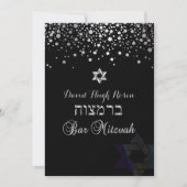PixDezines verblind zilver/Bar Mitzvah/paarse Kaart (Voorkant)