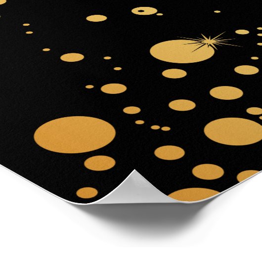 PixDezines verblindd/faux goud/specks/DIY ontvangs Poster (Hoek)