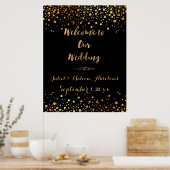 PixDezines verblindd/faux goud/specks/DIY ontvangs Poster (Keuken)