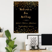 PixDezines verblindd/faux goud/specks/DIY ontvangs Poster (Thuiskantoor)