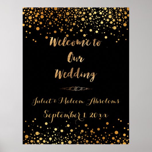 PixDezines verblindd/faux goud/specks/DIY ontvangs Poster (Voorkant)