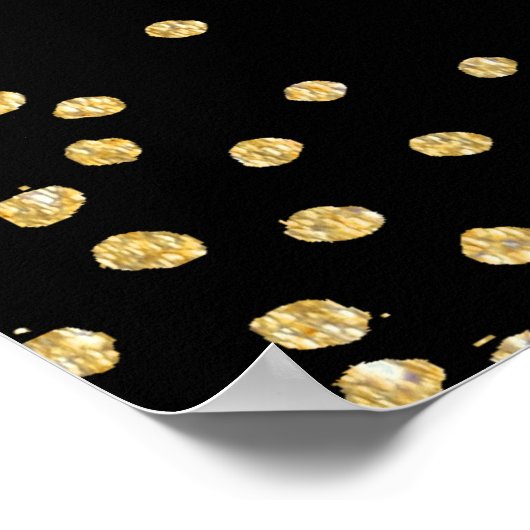 PixDezines verblindd/faux goud/specks/DIY ontvangs Poster (Hoek)