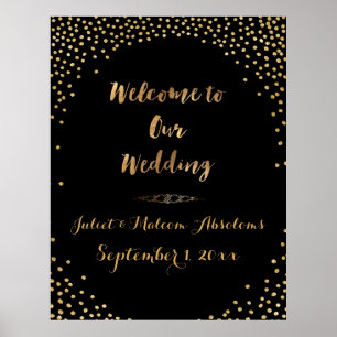 PixDezines verblindd/faux goud/specks/DIY ontvangs Poster