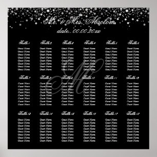 PixDezines verblindde zilvervlekken/zitdiagram Poster