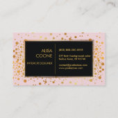 PixDezines verblinde faux gouden specs/DIY achterg Visitekaartje (Achterkant)