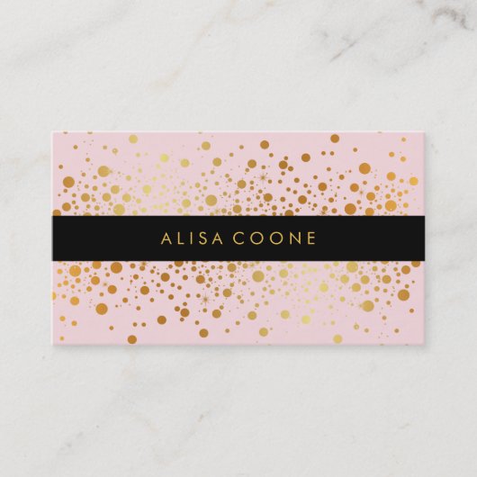 PixDezines verblinde faux gouden specs/DIY achterg Visitekaartje (Voorkant)