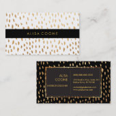 PixDezines verblinde faux gouden spikken Visitekaartje (Voorkant / Achterkant)