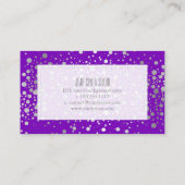 PixDezines verblinde faux zilveren specks Visitekaartje (Achterkant)