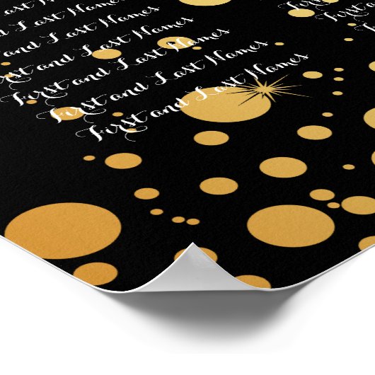 PixDezines, verblinde/gouden spectra/zitplaatskaar Poster (Hoek)