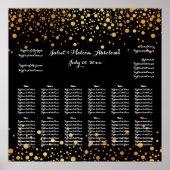 PixDezines, verblinde/gouden spectra/zitplaatskaar Poster (Voorkant)