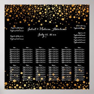PixDezines, verblinde/gouden spectra/zitplaatskaar Poster
