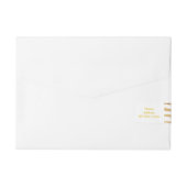 PixDezines verblinde gouden strepen/vakantievreugd Adreslabel Wikkel (Achterkant)