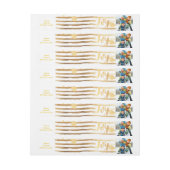 PixDezines verblinde gouden strepen/vakantievreugd Adreslabel Wikkel (Vel)