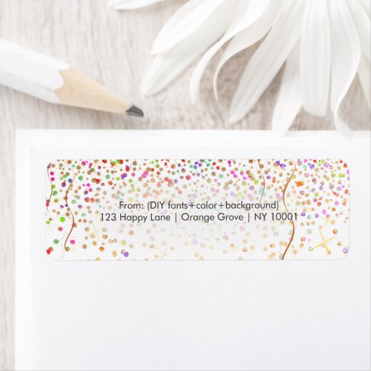 PixDezines verblinde regenboog/DIYbackground Etiket (Insitu)