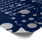 PixDezines, verblinde/zilverspecks/zitplaatskaart Poster (Hoek)